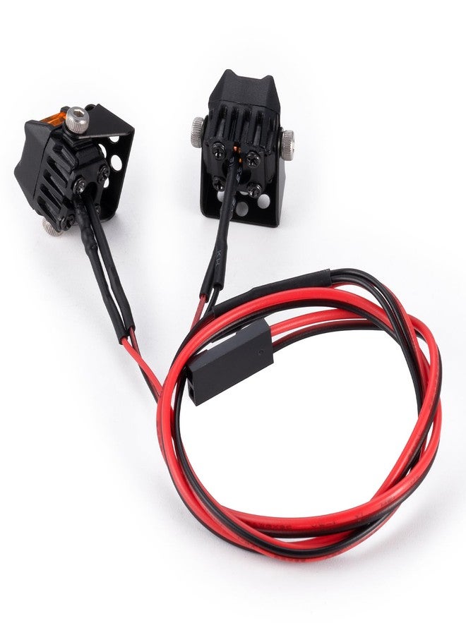 MORFUM 2Pcs RC Car Square LED Lights Headlights Spotlight Bumper LED Headlight 12mm for 1/10 RC Crawler Axial TRX4 SCX10 Upgrade Part Decoration Lights (Orange) - Image 4